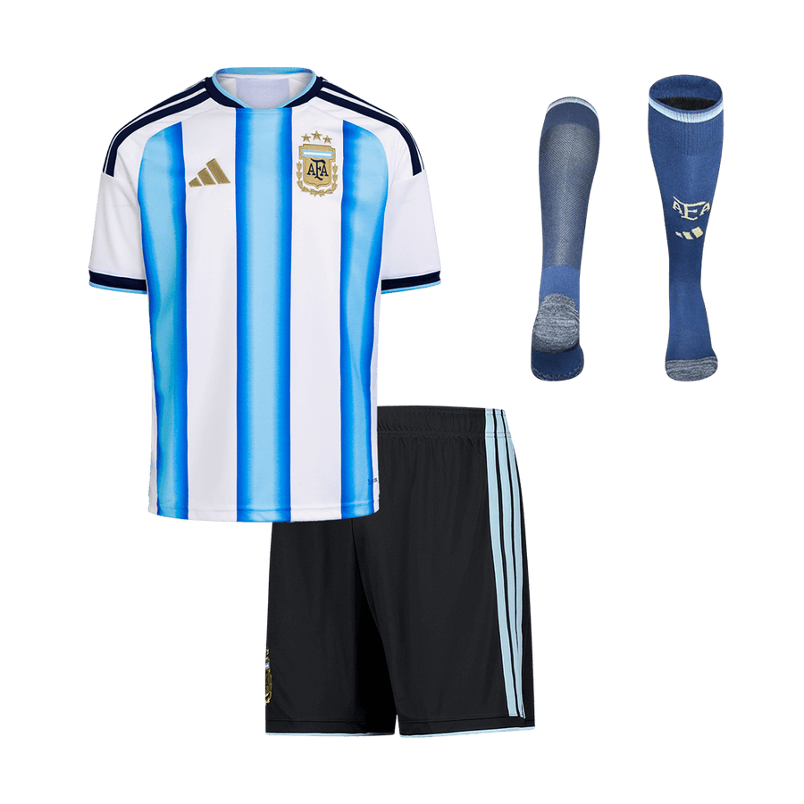 Argentina Home World Cup Kids Soccer Jerseys Full Kit 2025/26
