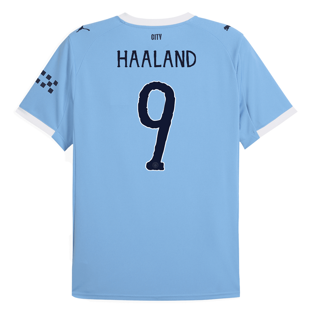 HAALAND #9 Manchester City Home Soccer Jersey 2025/26 Blue Jersey - Club World Cup