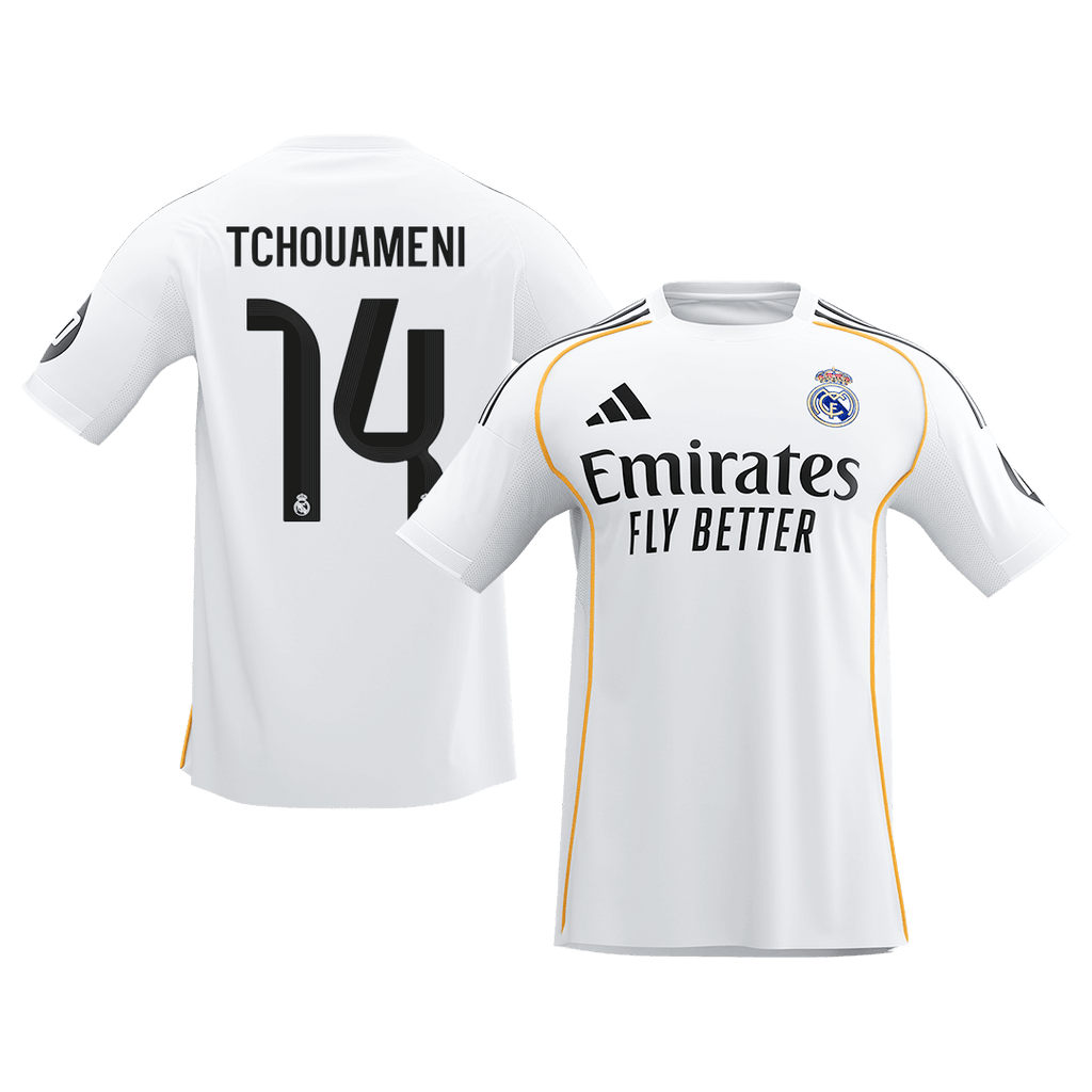 TCHOUAMENI #14 Real Madrid Home Soccer Jersey 2025/26