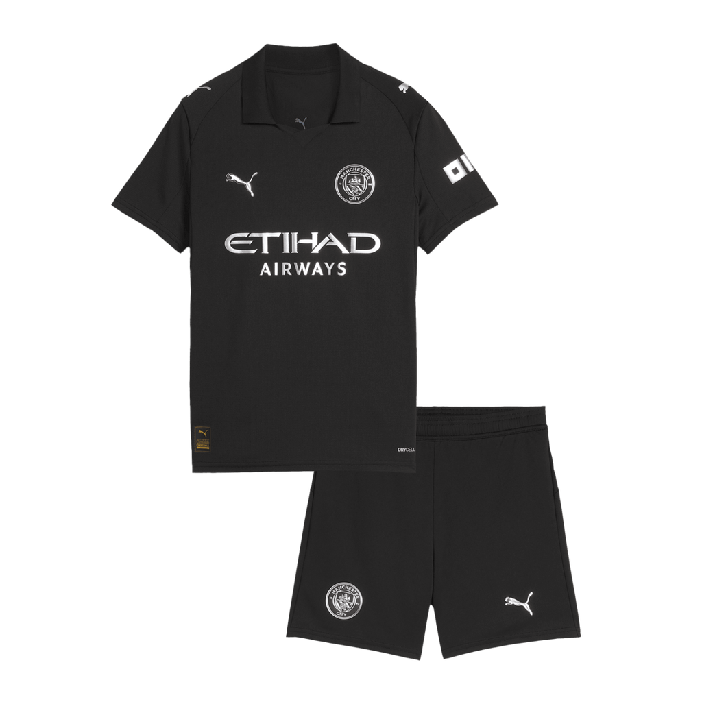 Manchester City Away Kids Soccer Jerseys Kit 2025/26