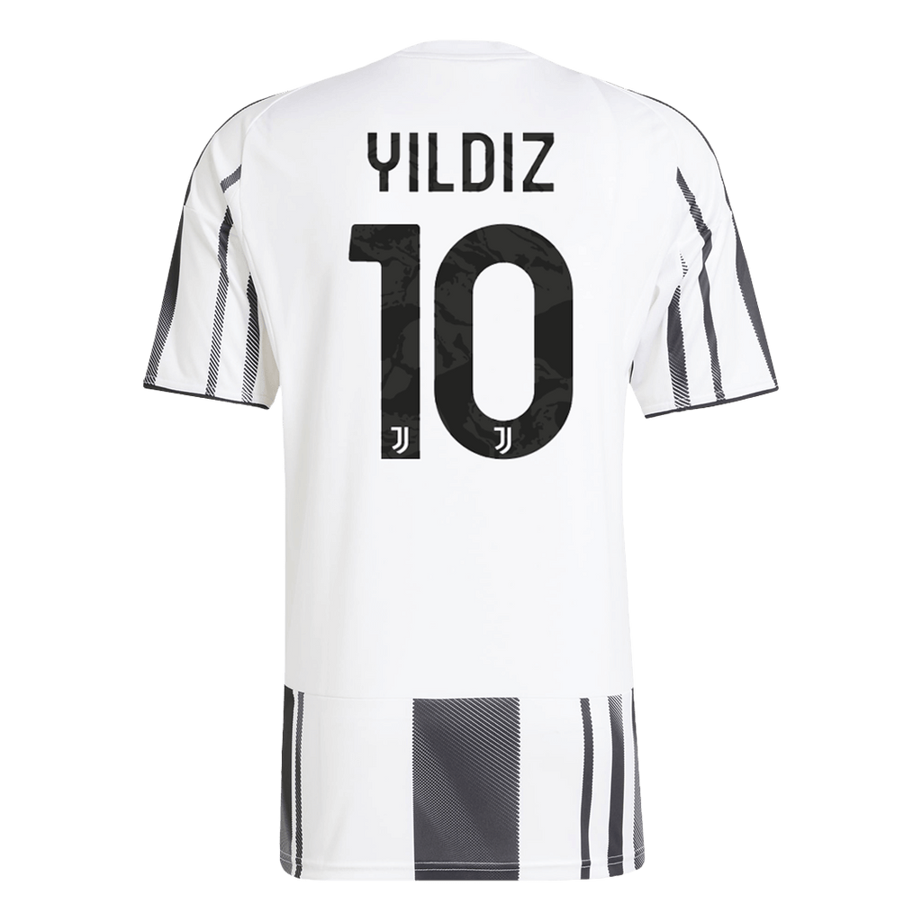 YILDIZ #10 Juventus Jeep x Visit Detroit Sponsor Home Soccer Jersey 2025/26 Black&White