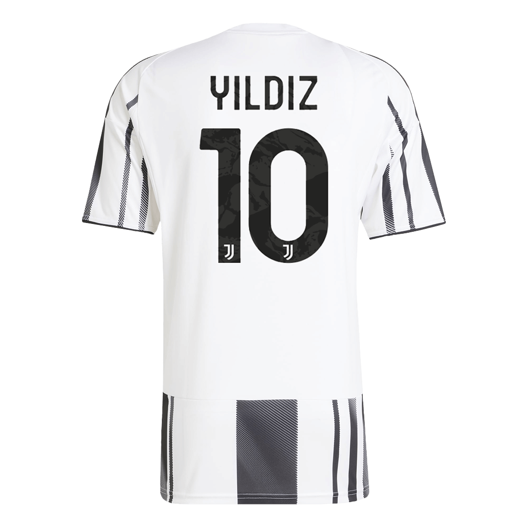 YILDIZ #10 Juventus Jeep x Visit Detroit Sponsor Home Soccer Jersey 2025/26 Black&White