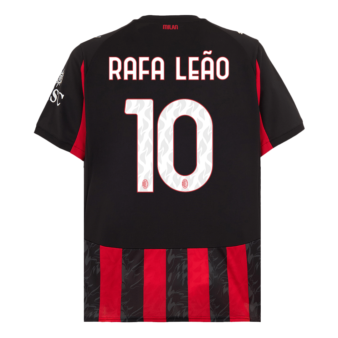 RAFA LEAO #10 AC Milan Home Soccer Jersey 2025/26 Red&Black