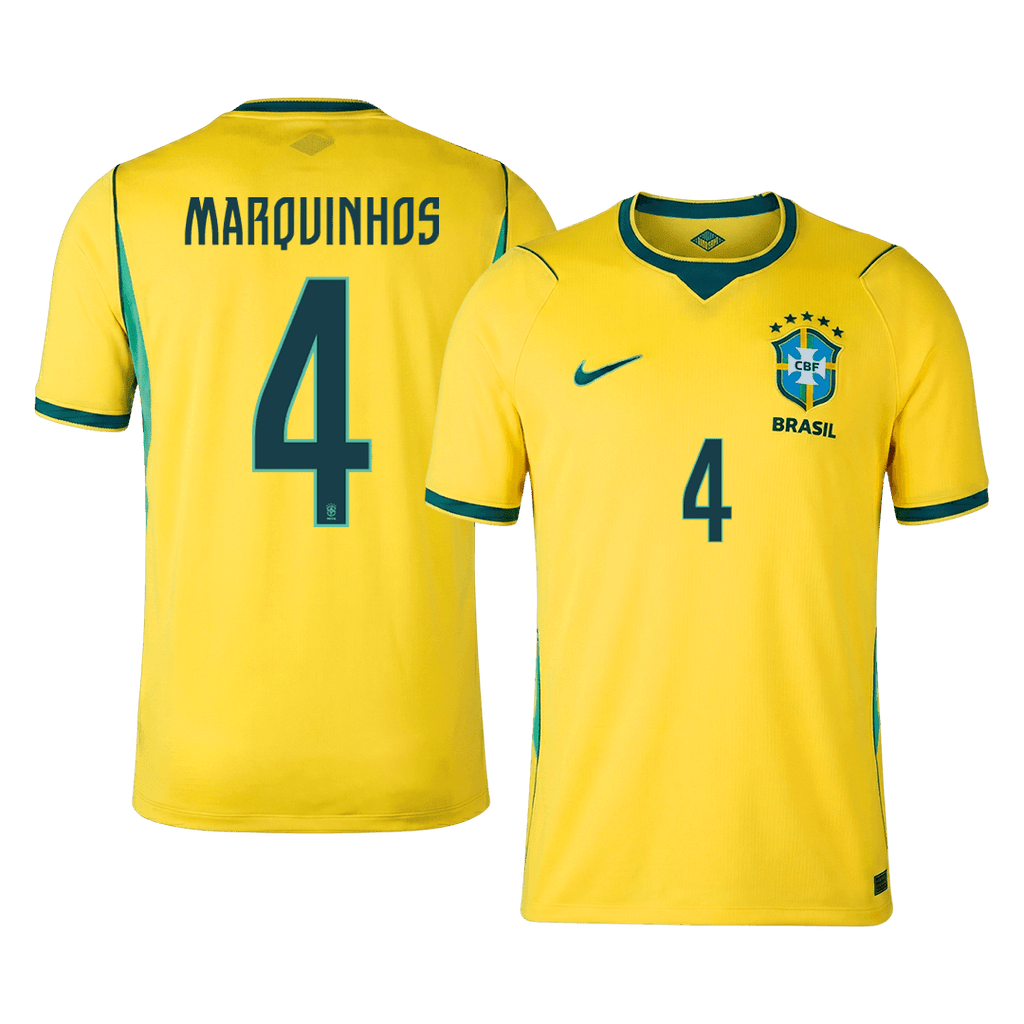 MARQUINHOS #4 Brazil Home Soccer Jersey World Cup 2026