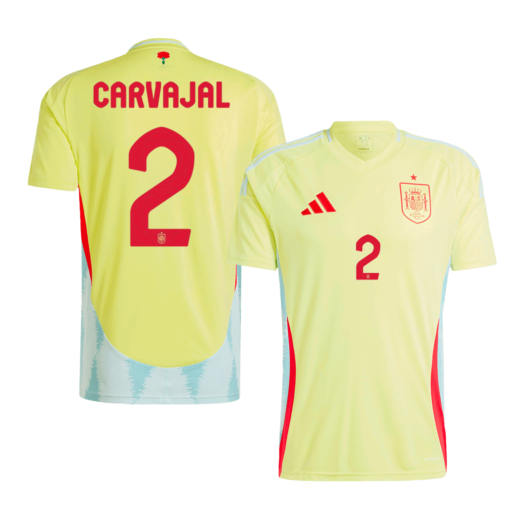 CARVAJAL #2 Spain Away Soccer Jersey Euro 2024
