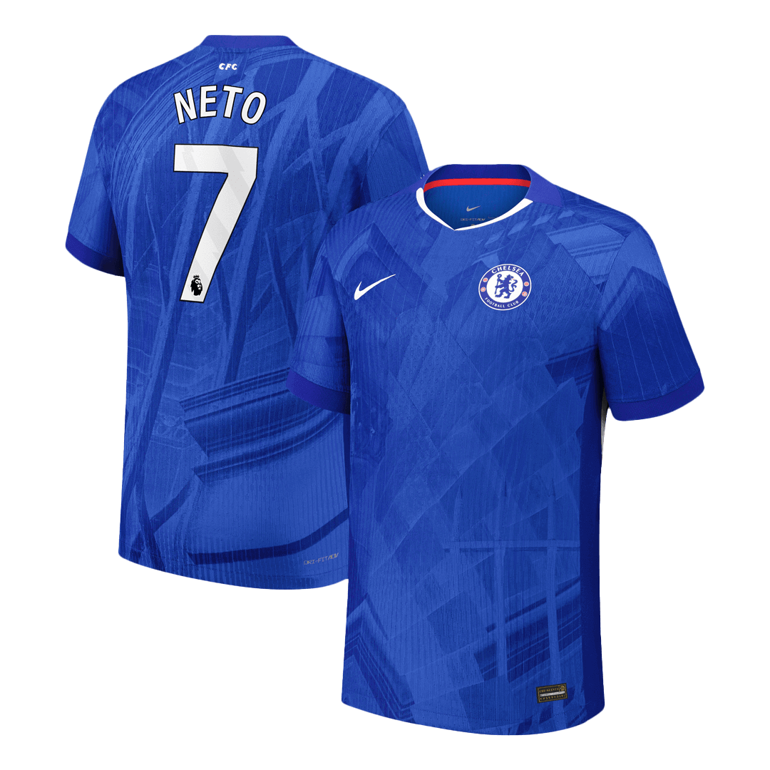 NETO #7 Chelsea Home Authentic Soccer Jersey 2025/26