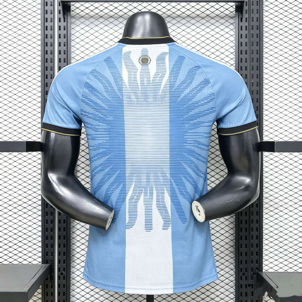 Argentina National Team 2026 Farewell Special Gold Foil Jersey back view