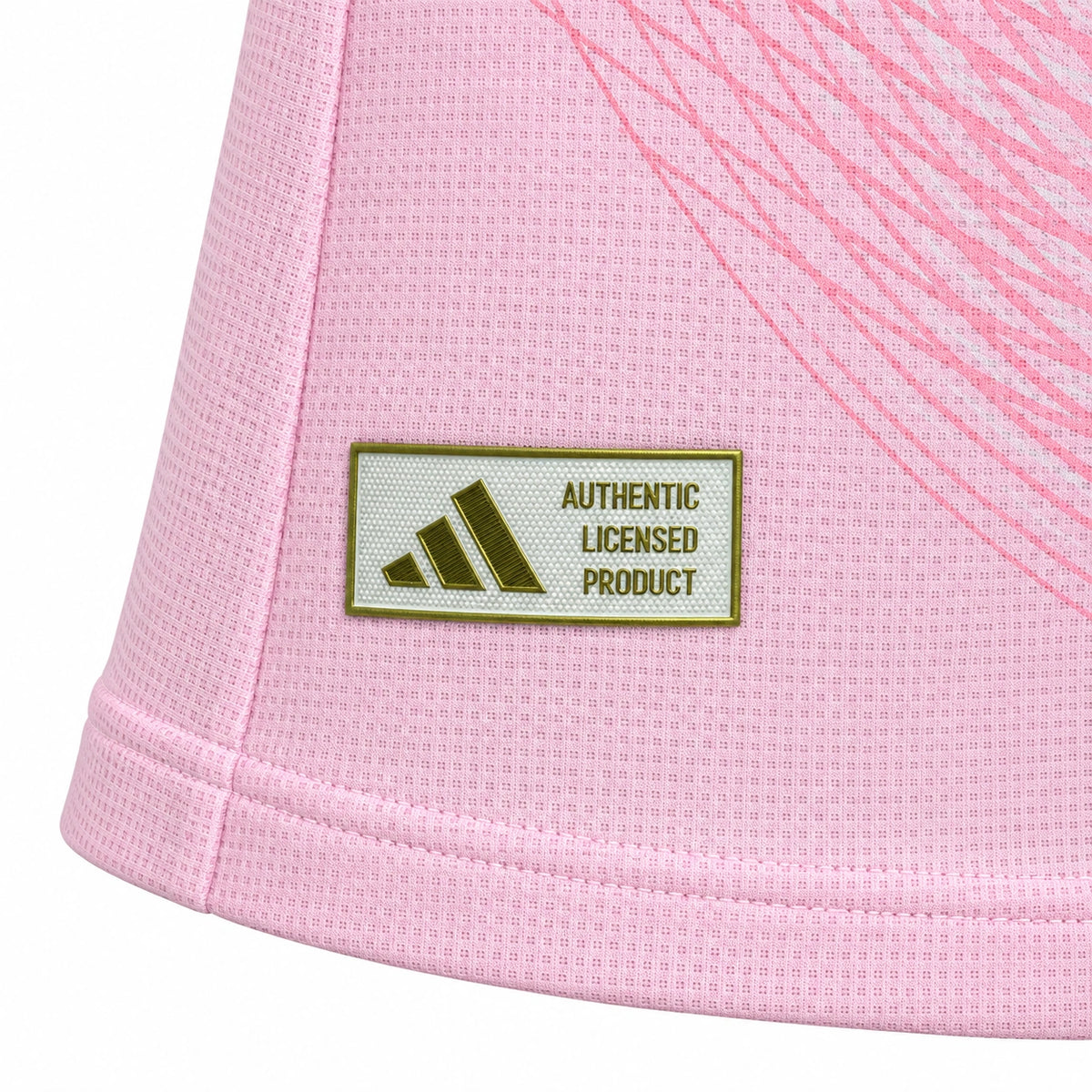 Arsenal 2025/26 pink goalkeeper jersey authentic label detail