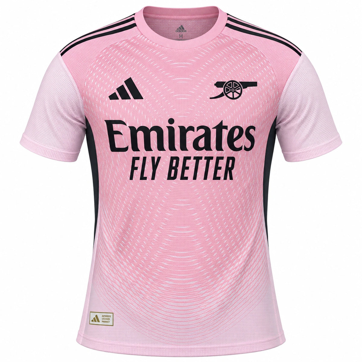 Arsenal 2025/26 pink goalkeeper jersey front view