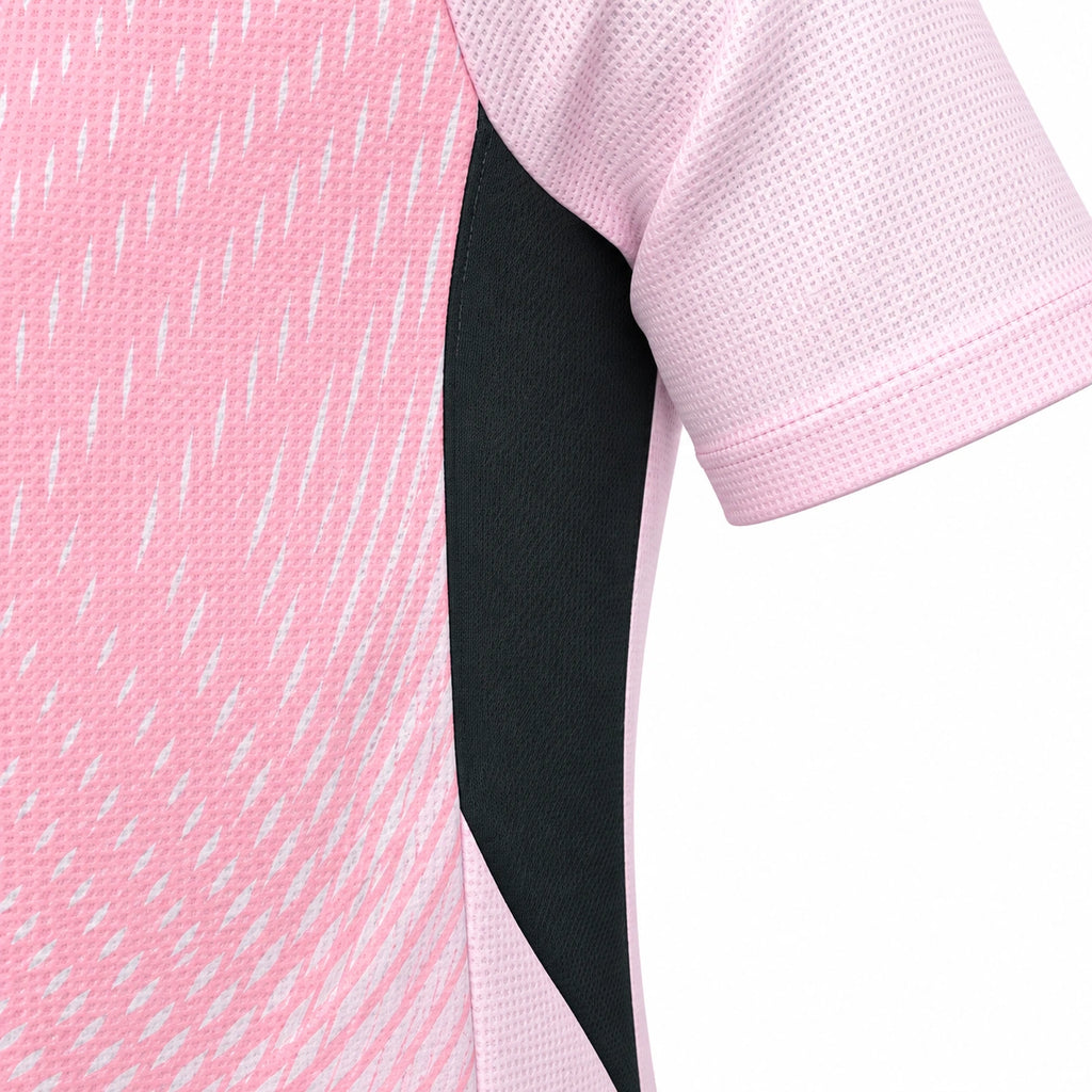 Arsenal 2025/26 pink goalkeeper jersey side panel detail