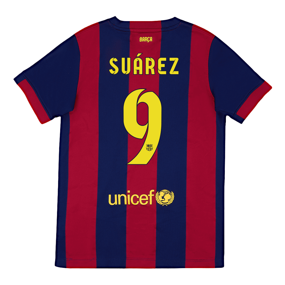 Retro SU¨￠REZ #9 2014/15 Barcelona Home Soccer Jersey