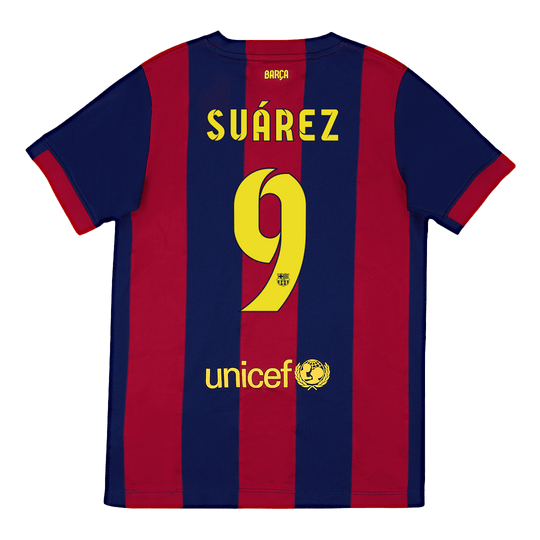 Retro SU¨￠REZ #9 2014/15 Barcelona Home Soccer Jersey