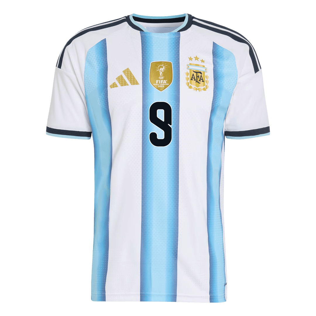 J. ALVAREZ #9 Argentina Home Player Version Jersey World Cup 2026