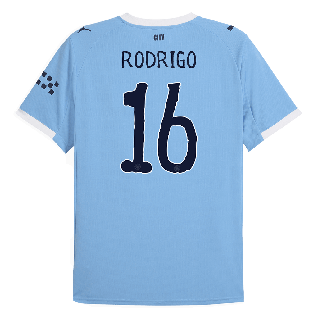 RODRIGO #16 Manchester City Home Soccer Jersey 2025/26 Blue Jersey - Club World Cup