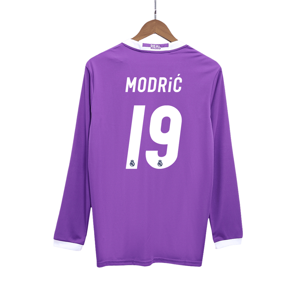 Retro MODRI? #19 2016/17 Real Madrid Away Long Sleeve Soccer Jersey
