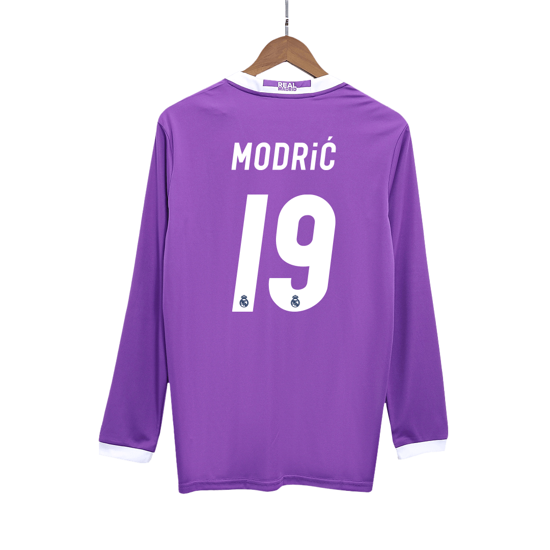 Retro MODRI? #19 2016/17 Real Madrid Away Long Sleeve Soccer Jersey