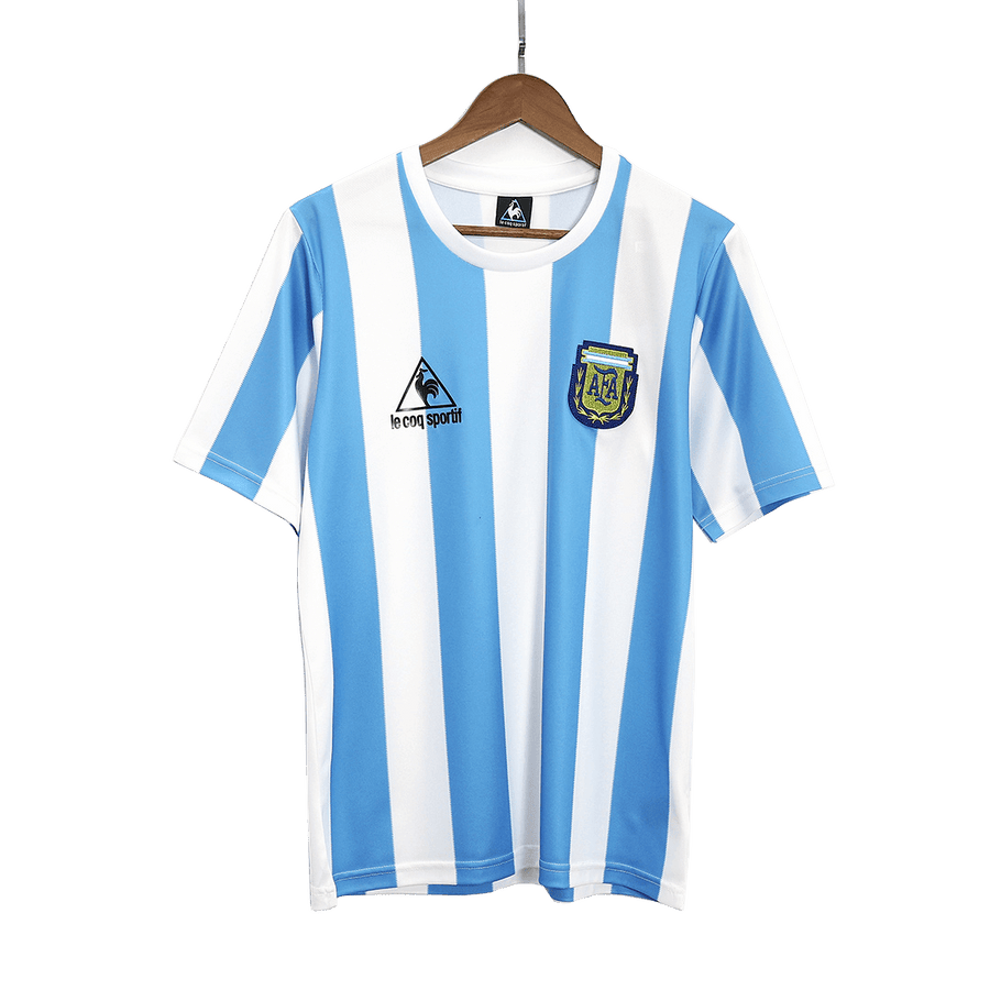 Retro 1986 Argentina Home Soccer Jersey