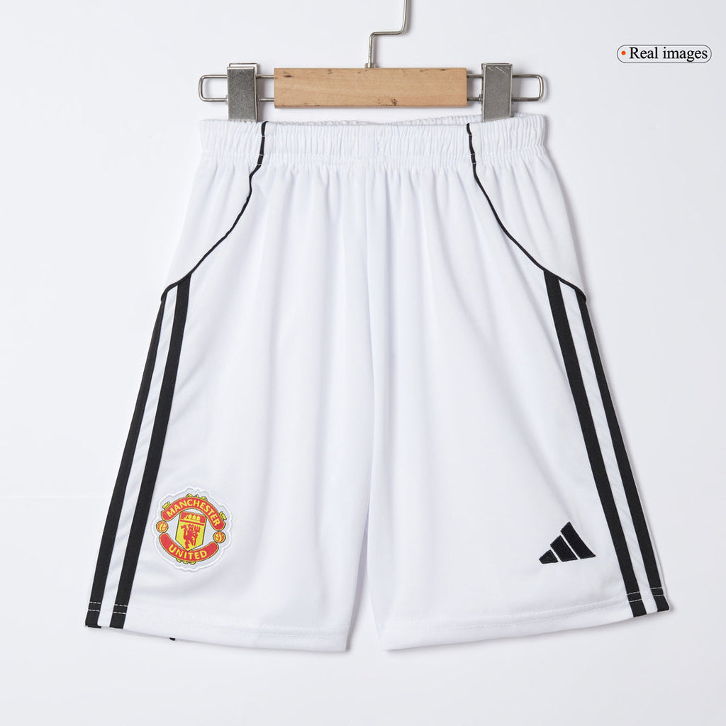 Manchester United Home Kids Soccer Jerseys Full Kit 2025/26