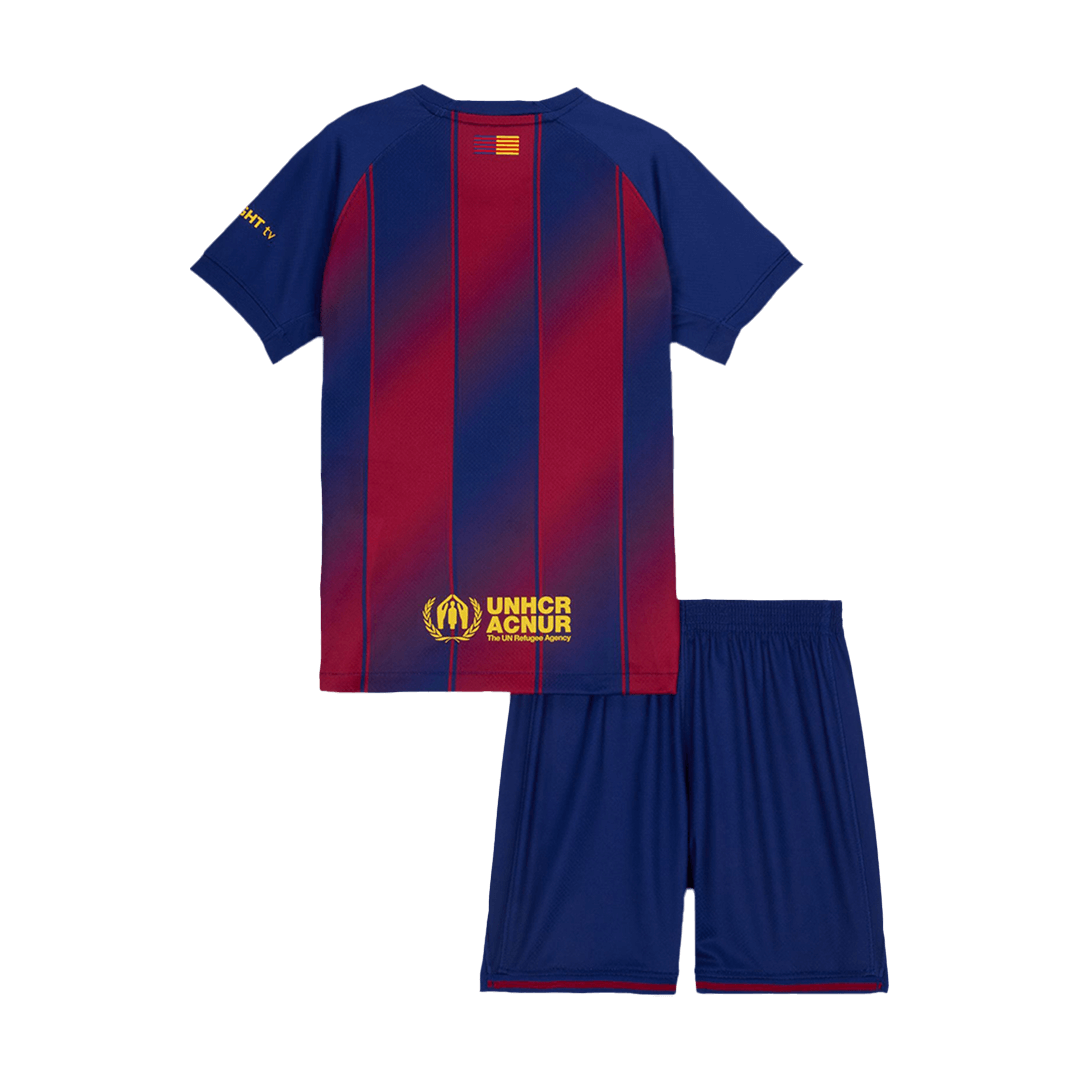 Barcelona Home Kids Soccer Jerseys Kit 2025/26