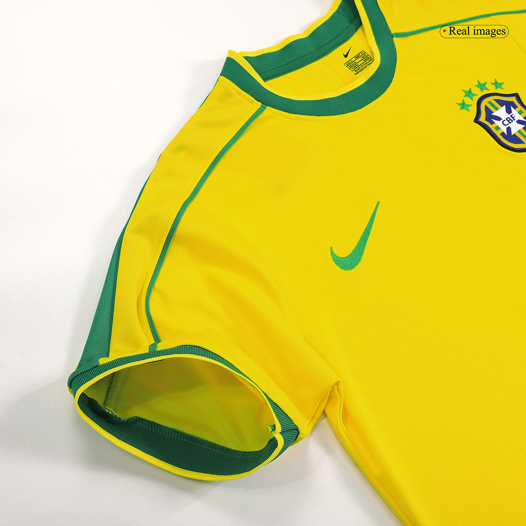 CAFU #2 Retro 1998 Brazil Home Soccer Jersey - World Cup