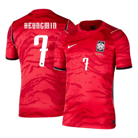 HEUNGMIN #7 South Korea Home Soccer Jersey World Cup 2026