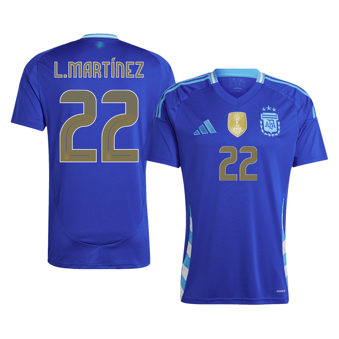 L.MART?NEZ #22 Argentina Away Soccer Jersey 2024