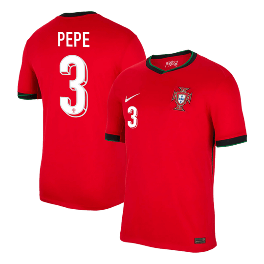 PEPE #3 Portugal Home Soccer Jersey Euro 2024