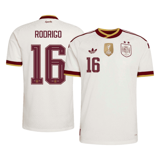 RODRIGO #16 Spain Away Player Version Jersey World Cup 2026 - Champion