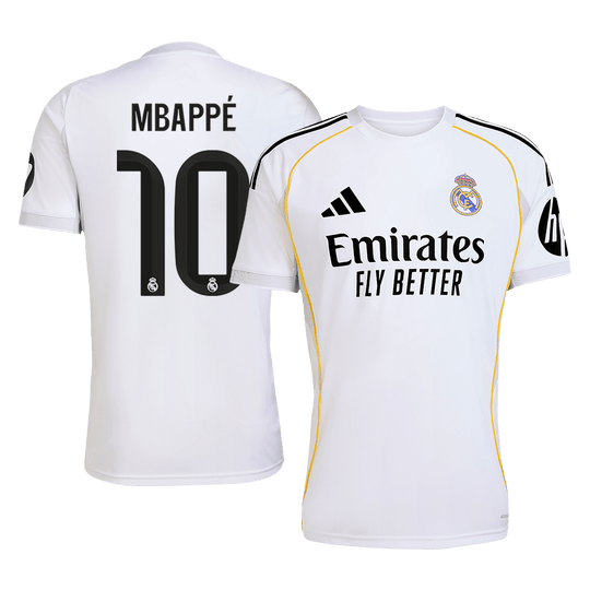 MBAPPÉ #10 Real Madrid Soccer Jersey Home Custom Shirt 2025/26