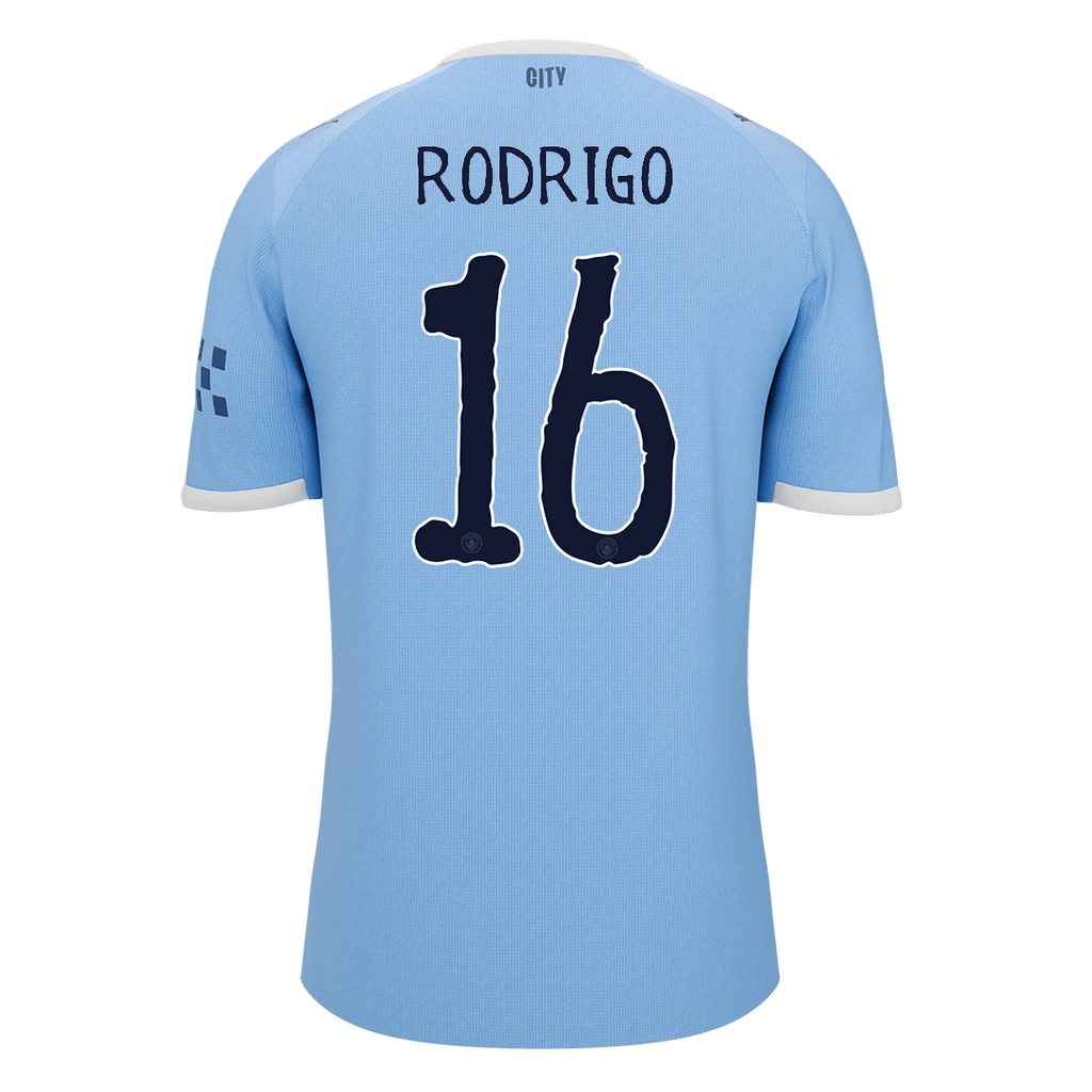 RODRIGO #16 Manchester City Home Soccer Jersey 2025/26