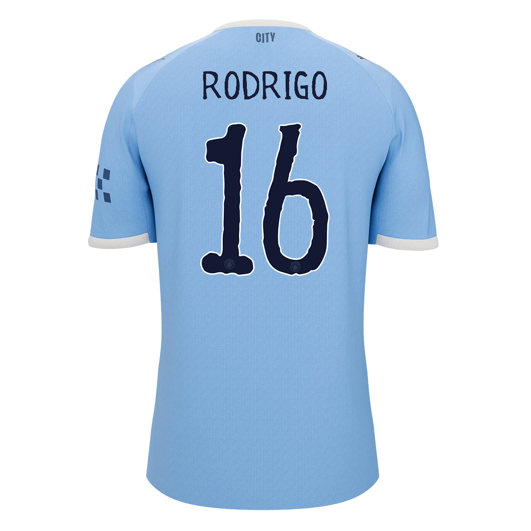 RODRIGO #16 Manchester City Home Soccer Jersey 2025/26