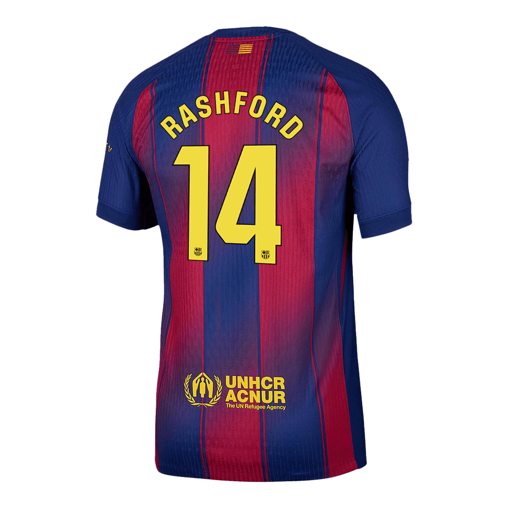 RASHFORD #14 Barcelona Home Authentic Soccer Jersey 2025/26