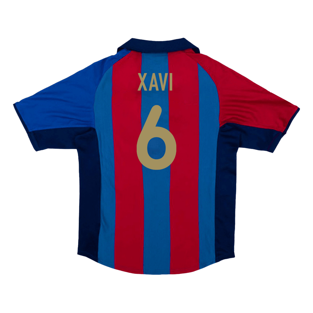 Retro Jersey XAVI #6 Barcelona Retro Jersey Home Soccer Shirt 2001/02