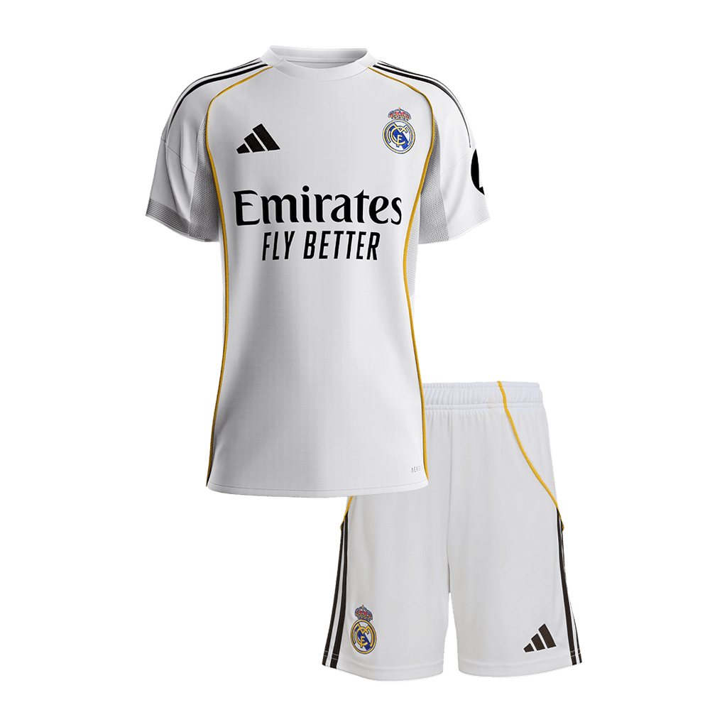 Real Madrid Home Free Kids Jerseys Kit 25/26