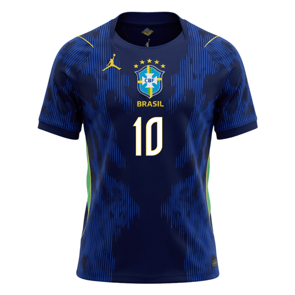 NEYMAR JR. #10 Brazil Away Soccer Jersey World Cup 2026