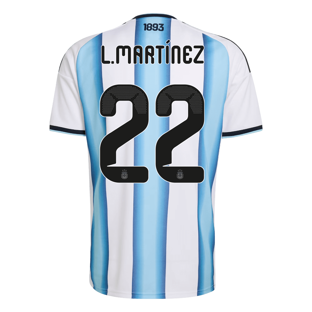 L. MARTINEZ #22 Argentina Home Soccer Jersey World Cup 2026