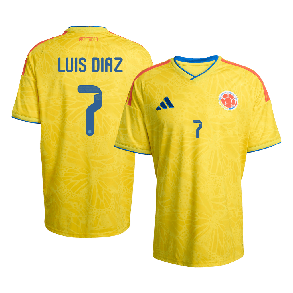 LUIS DíAZ #7 Colombia Home Soccer Jersey World Cup 2026