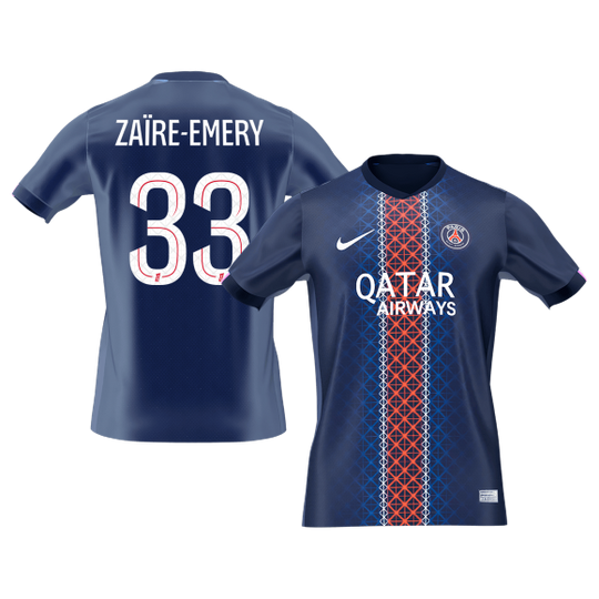 ZAÏRE EMERY #33 PSG Home Soccer Jersey 2025/26