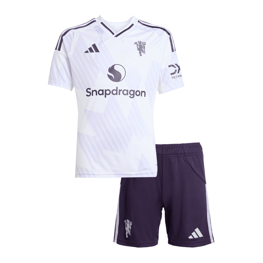 Manchester United Away Kids Soccer Jerseys Kit 2025/26