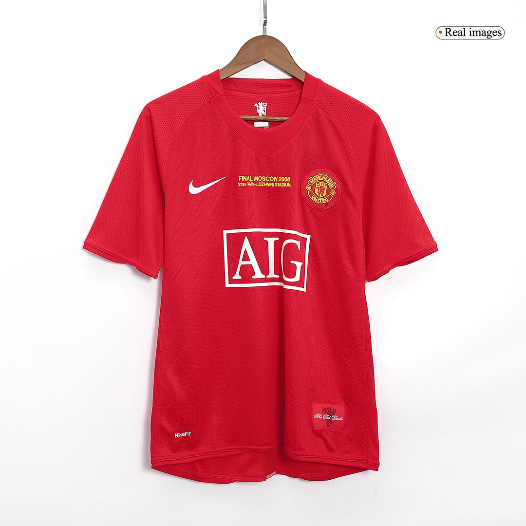 Manchester United RONALDO #7 Retro Jersey Home Soccer Shirt 2007/08 - UCL Final