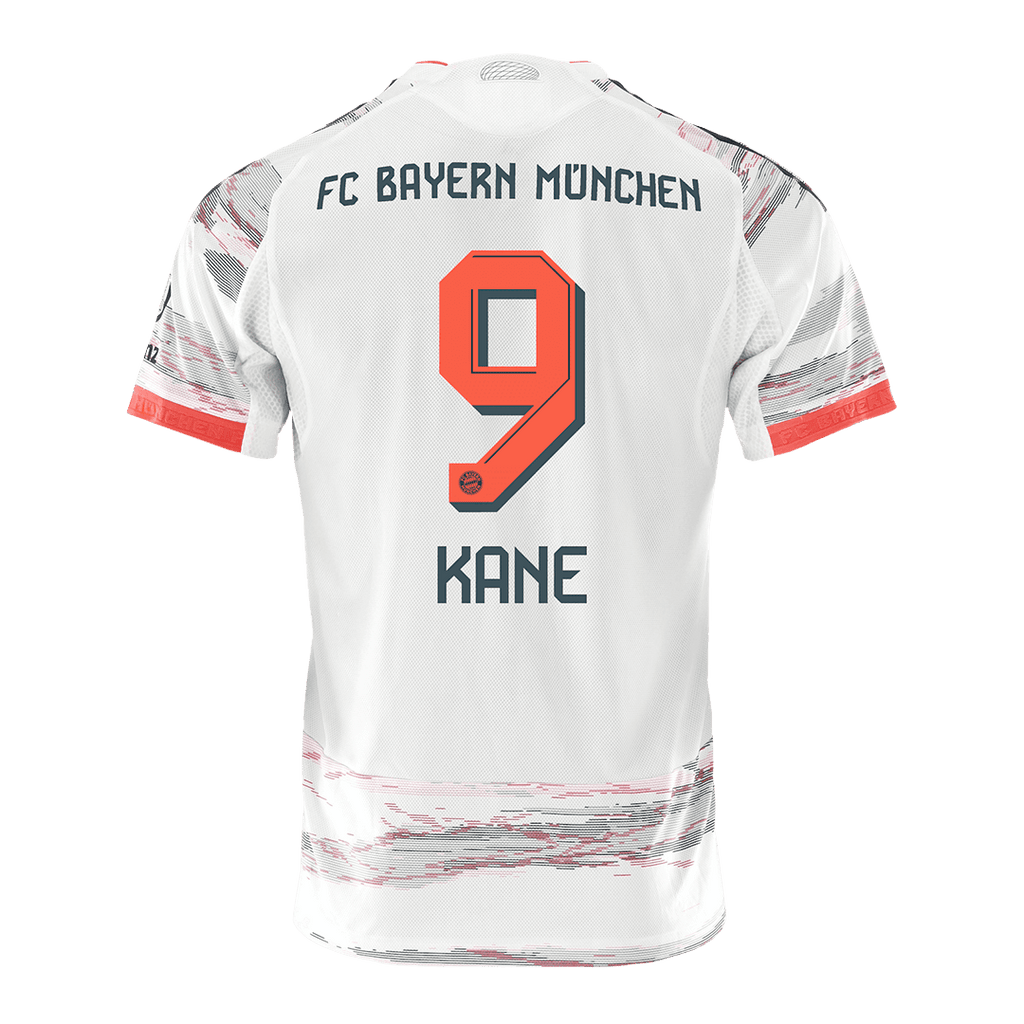 Authentic KANE #9 Bayern Munich Away Soccer Jersey 2025/26 White