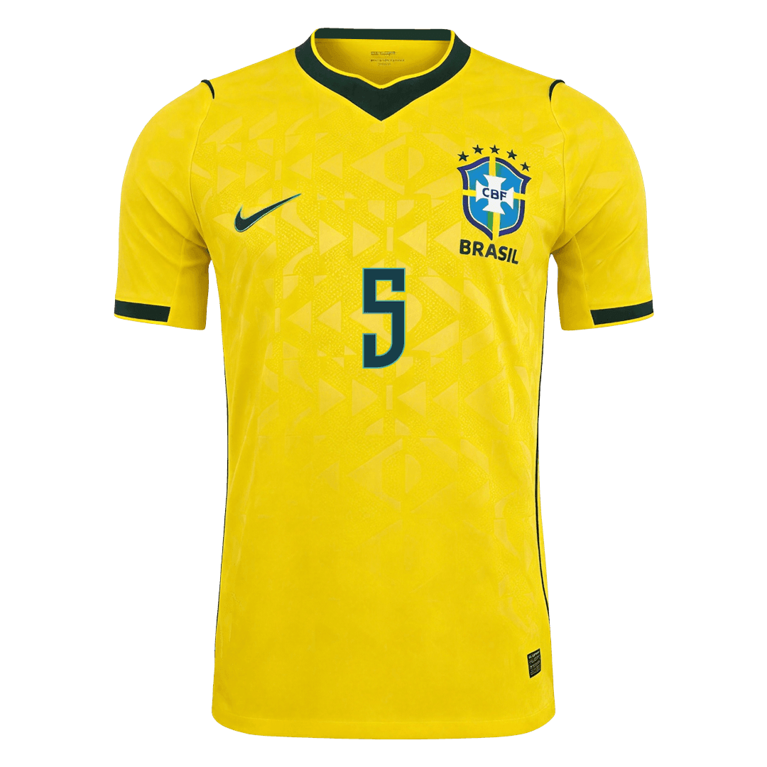 CASEMIRO #5 Brazil Home Player Version Jersey World Cup 2026