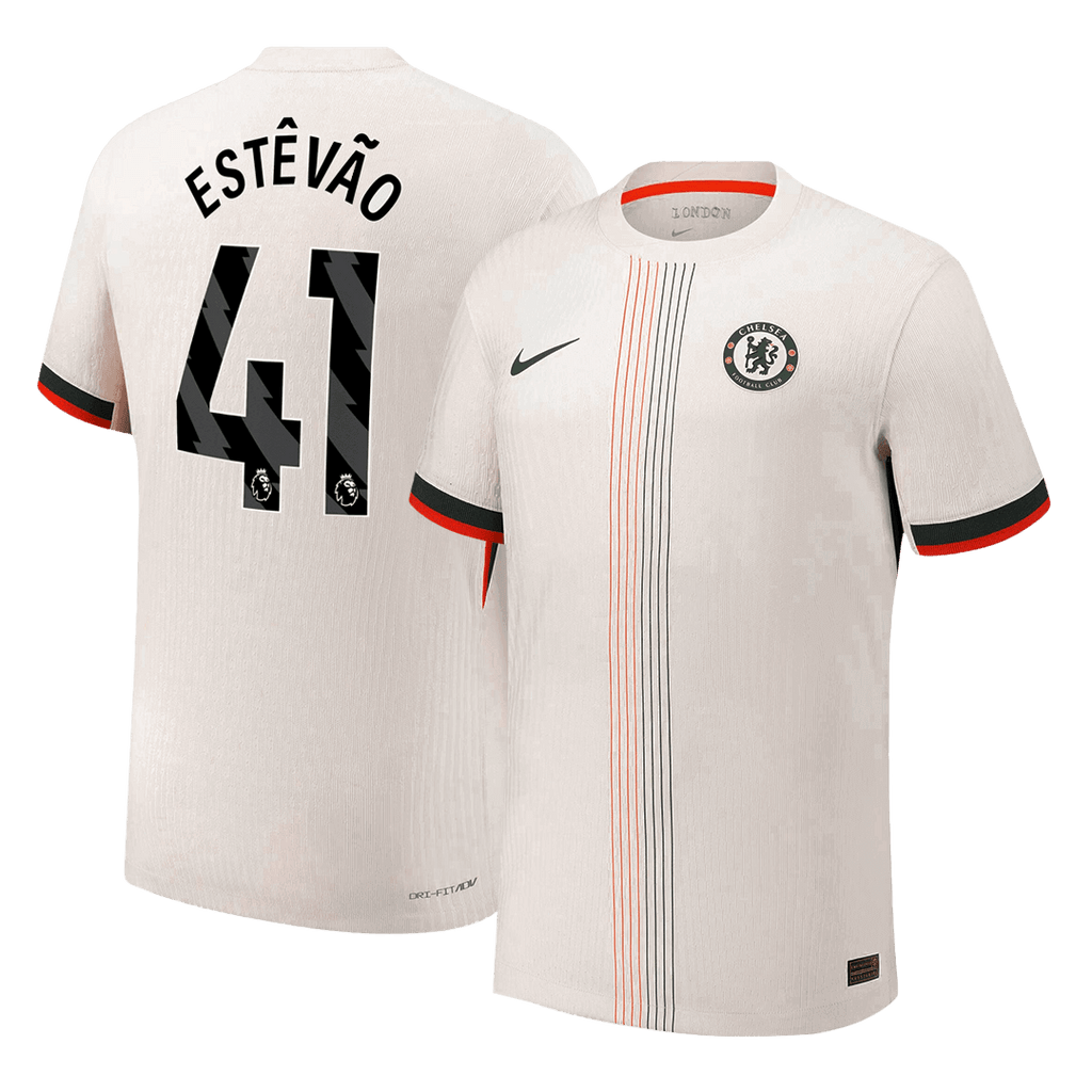 ESTÊVÃO #41 Chelsea Away Authentic Soccer Jersey 2025/26