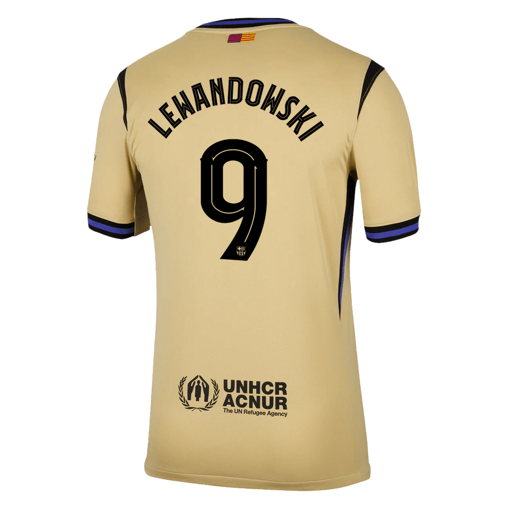 LEWANDOWSKI #9 Barcelona Away Soccer Jersey 2025/26 -UCL
