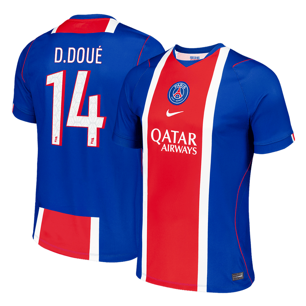 D.DOUé #14 PSG Home Soccer Jersey 2026/27