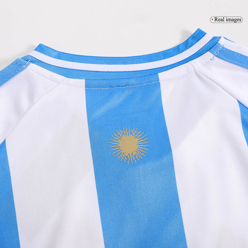 Kid's Argentina Home Soccer Jersey Kit(Jersey+Shorts+Socks) Copa America 2024
