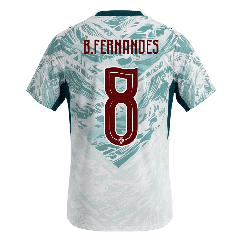 B.FERNANDES #8 Portugal Away Soccer Jersey World Cup 2026