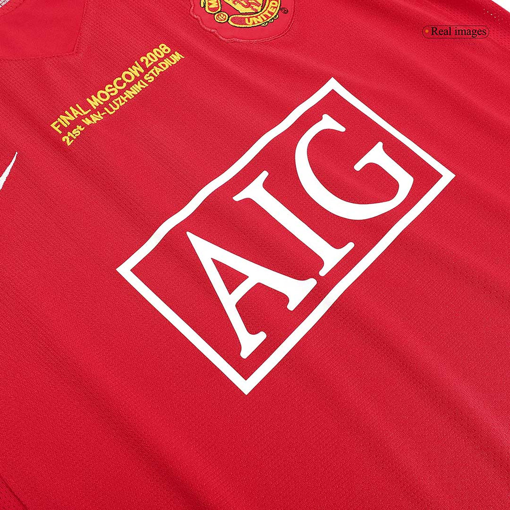 Manchester United RONALDO #7 Retro Jersey Home Soccer Shirt 2007/08 - UCL Final