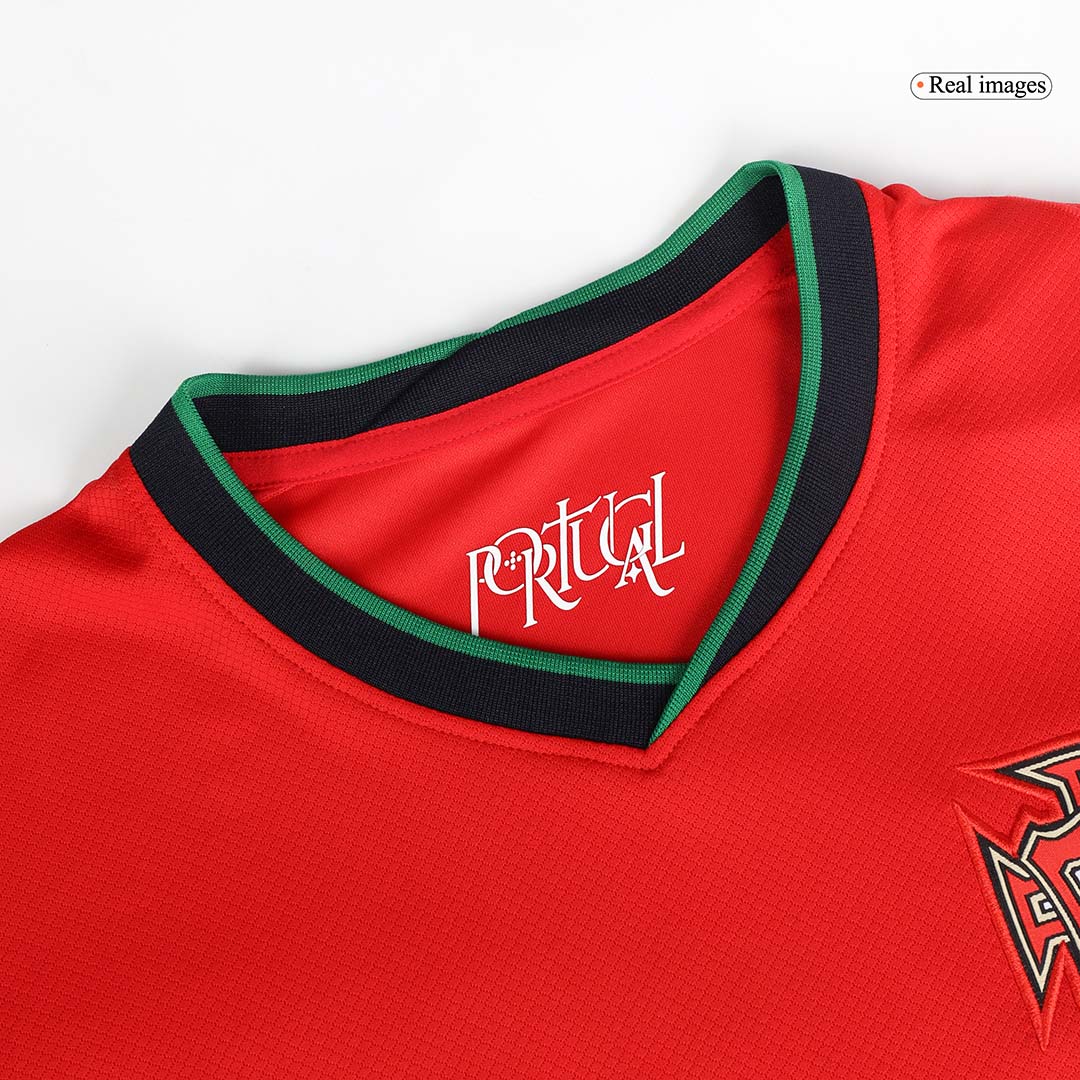 R.LE?O #17 Portugal Home Soccer Jersey Euro 2024