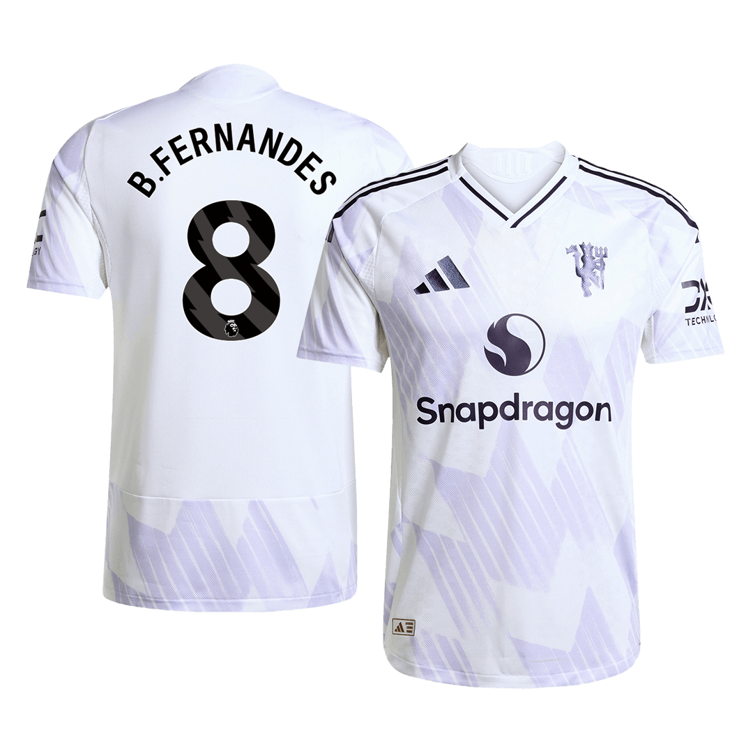 B.FERNANDES #8 Manchester United Away Authentic Soccer Jersey 2025/26